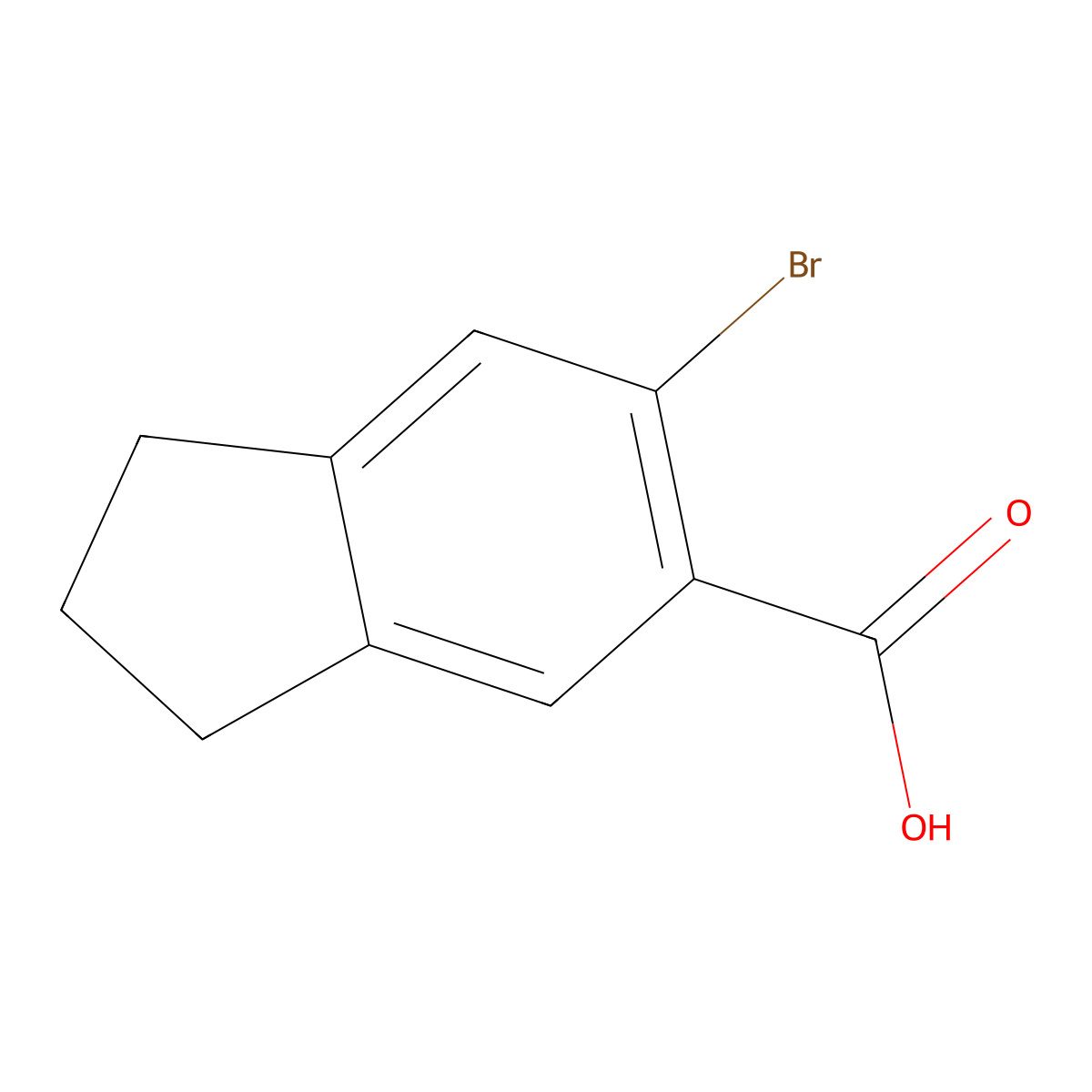 6-Bromo-2,3-dihydro-1H-indene-5-carboxylic acid molecular structure, CAS 2060052-04-0
