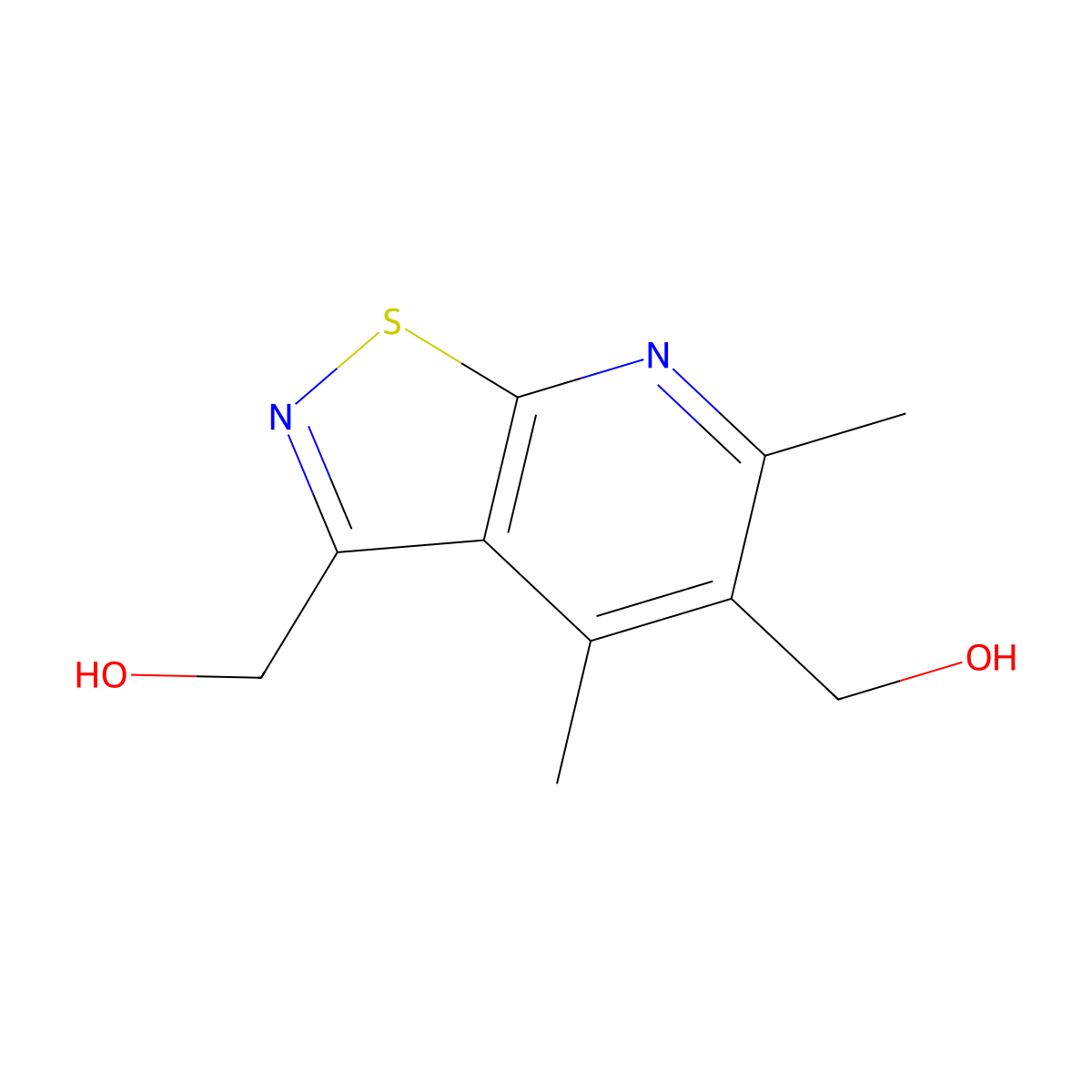 [5-(Hydroxymethyl)-4,6-dimethyl-[1,2]thiazolo[5,4-b]pyridin-3-yl]methanol molecular structure, CAS 2060052-05-1