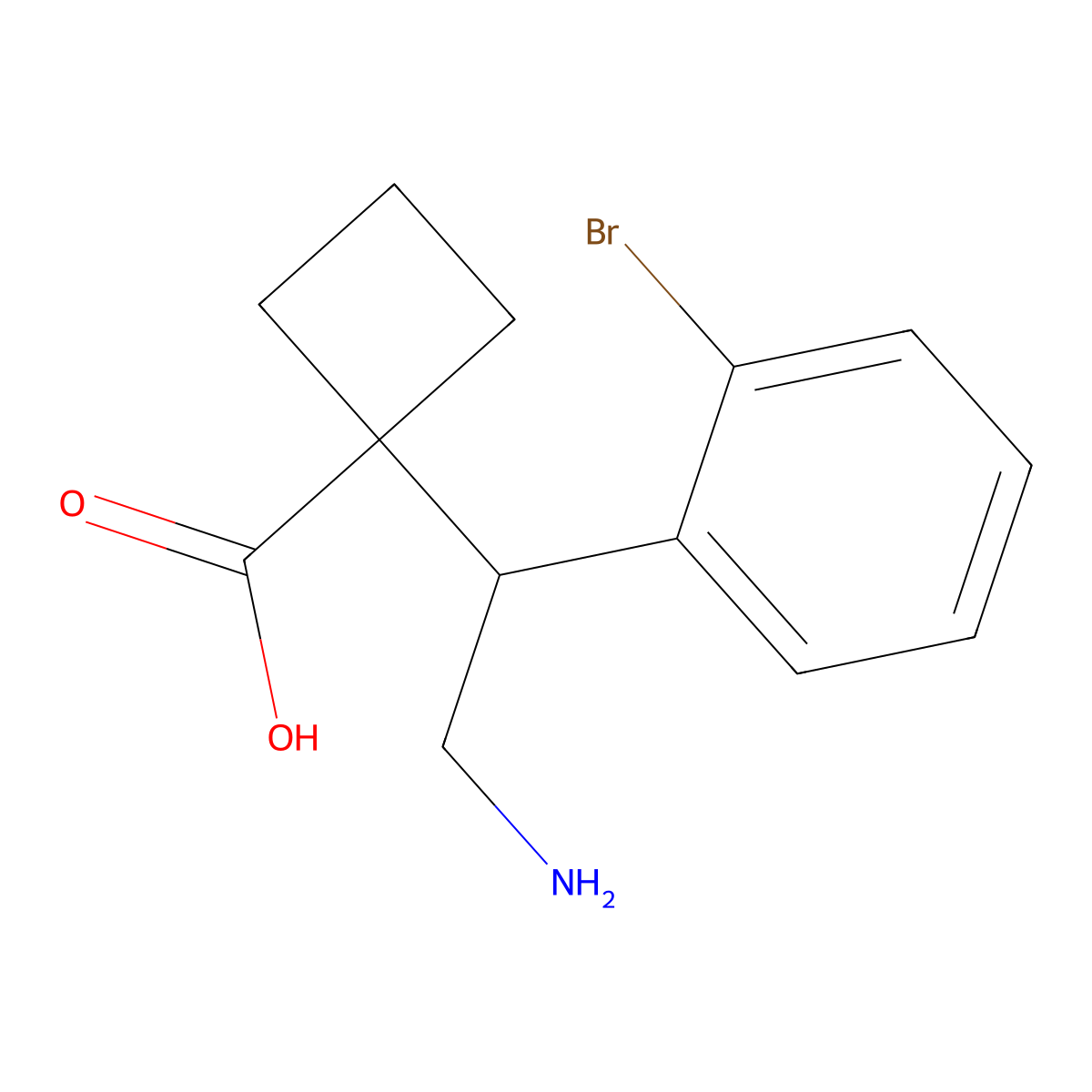 1-[2-Amino-1-(2-bromophenyl)ethyl]cyclobutane-1-carboxylic acid molecular structure, CAS 2060052-09-5