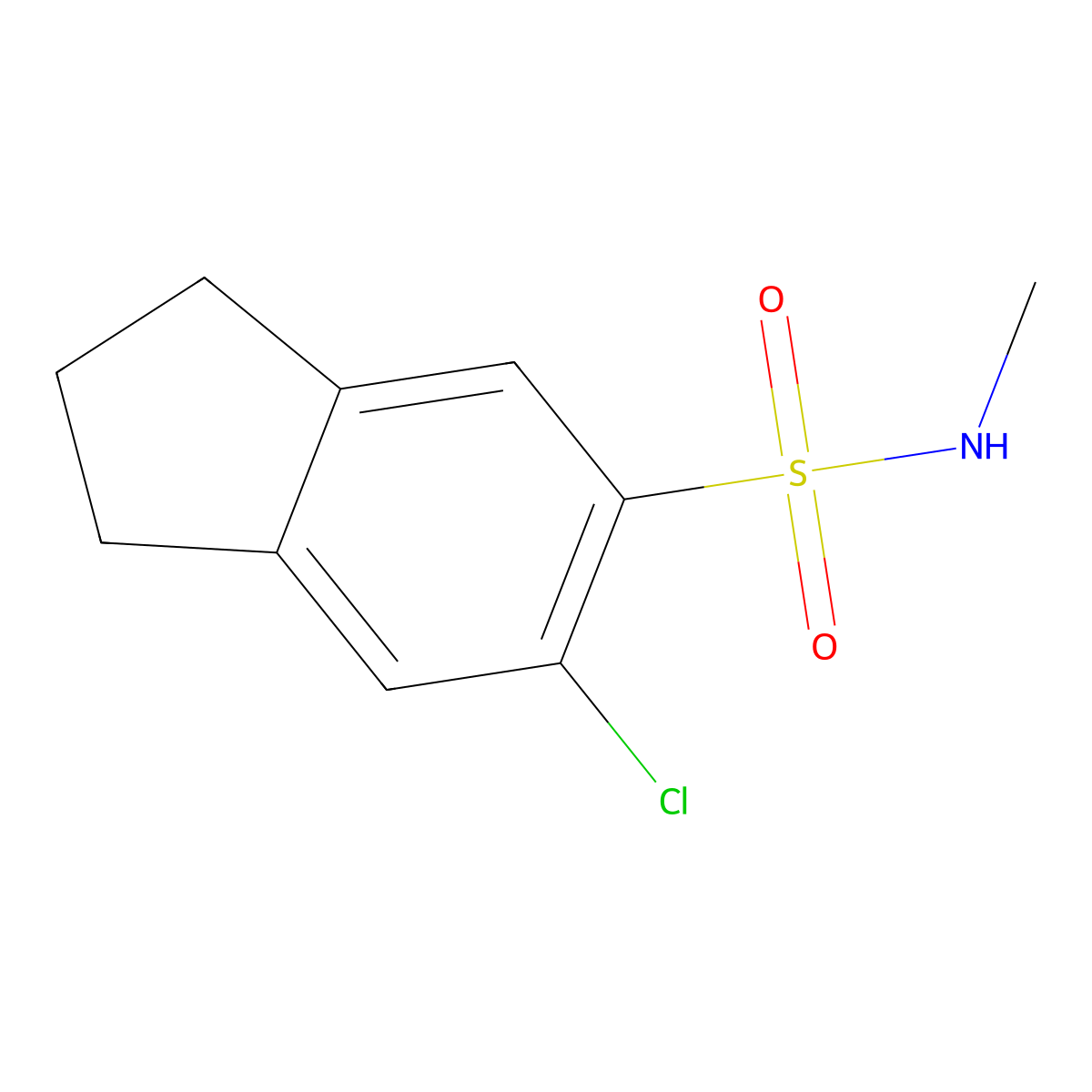 6-Chloro-N-methyl-2,3-dihydro-1H-indene-5-sulfonamide molecular structure, CAS 2060052-11-9