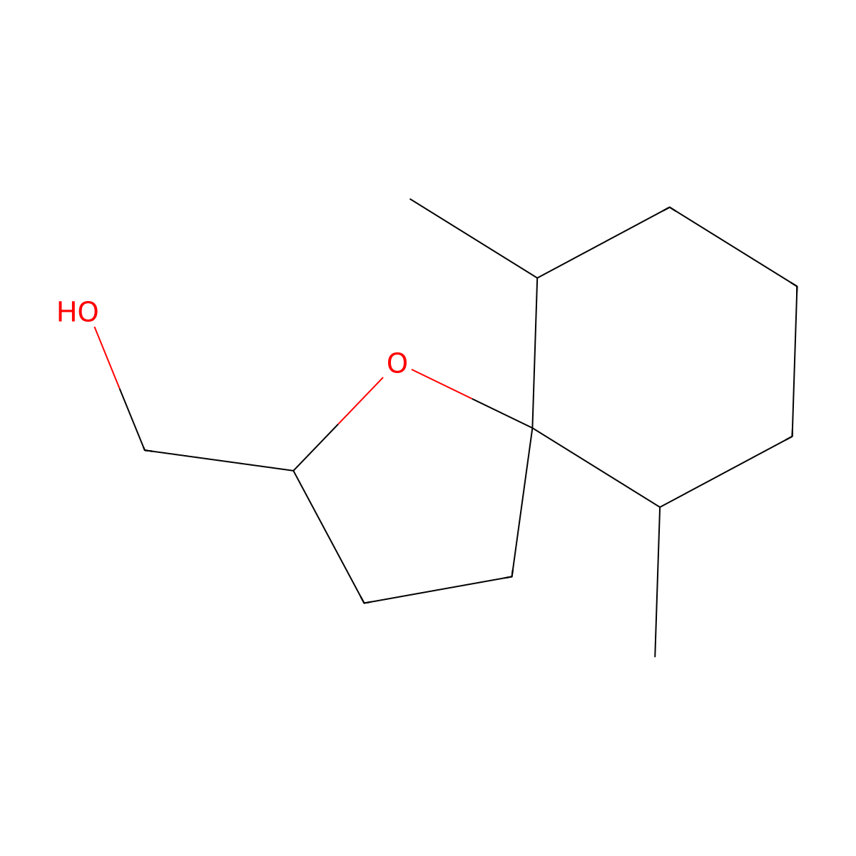 {6,10-Dimethyl-1-oxaspiro[4.5]decan-2-yl}methanol molecular structure, CAS 2060052-14-2