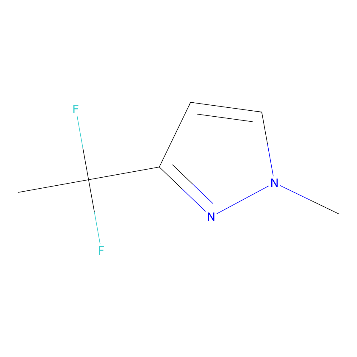 3-(1,1-Difluoroethyl)-1-methyl-1H-pyrazole molecular structure, CAS 2060052-20-0