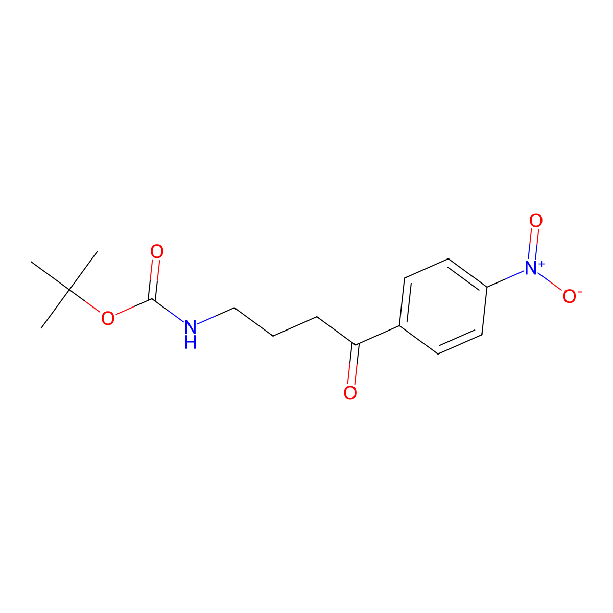 tert-Butyl N-[4-(4-nitrophenyl)-4-oxobutyl]carbamate molecular structure, CAS 2060052-23-3