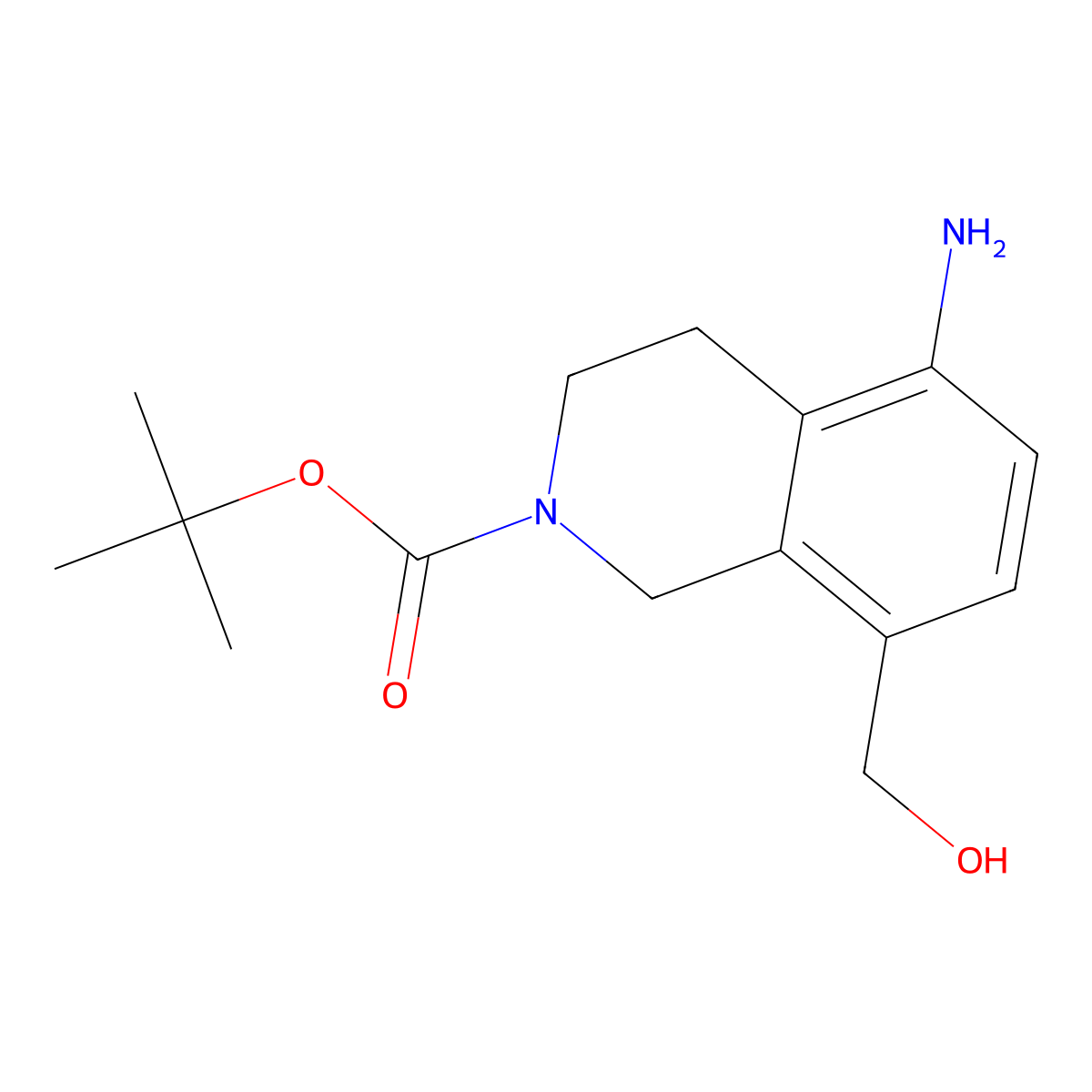 Tert-butyl 5-amino-8-(hydroxymethyl)-1,2,3,4-tetrahydroisoquinoline-2-carboxylate molecular structure, CAS 2060052-26-6