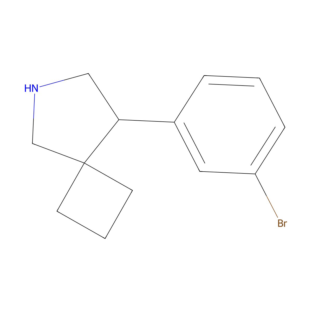 8-(3-Bromophenyl)-6-azaspiro[3.4]octane molecular structure, CAS 2060052-27-7