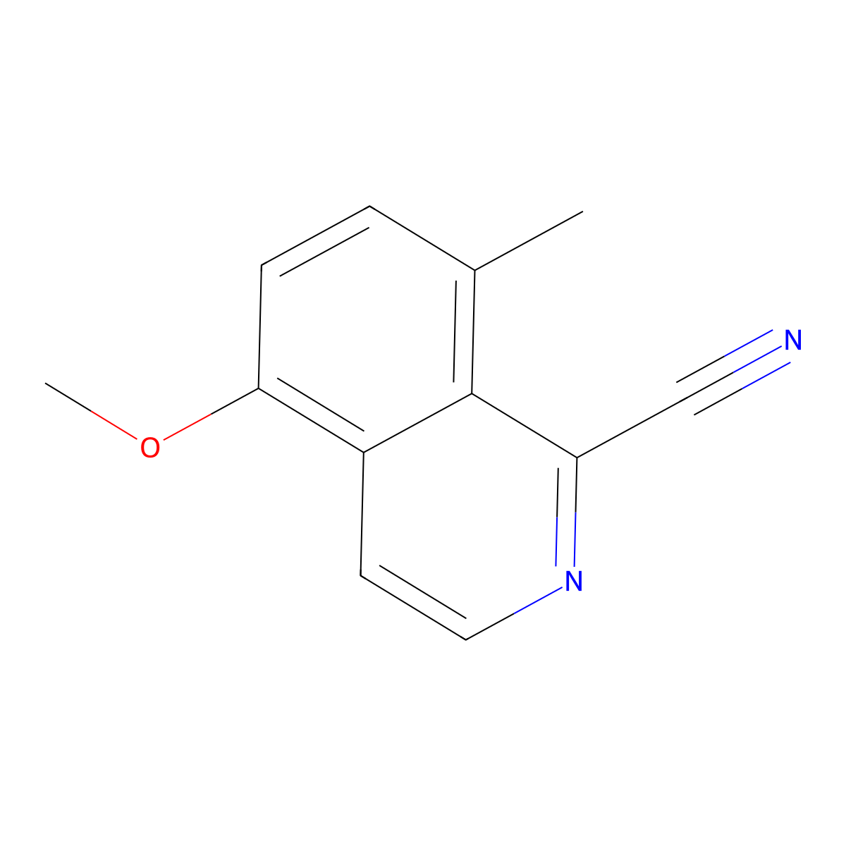 5-Methoxy-8-methylisoquinoline-1-carbonitrile molecular structure, CAS 2060052-33-5
