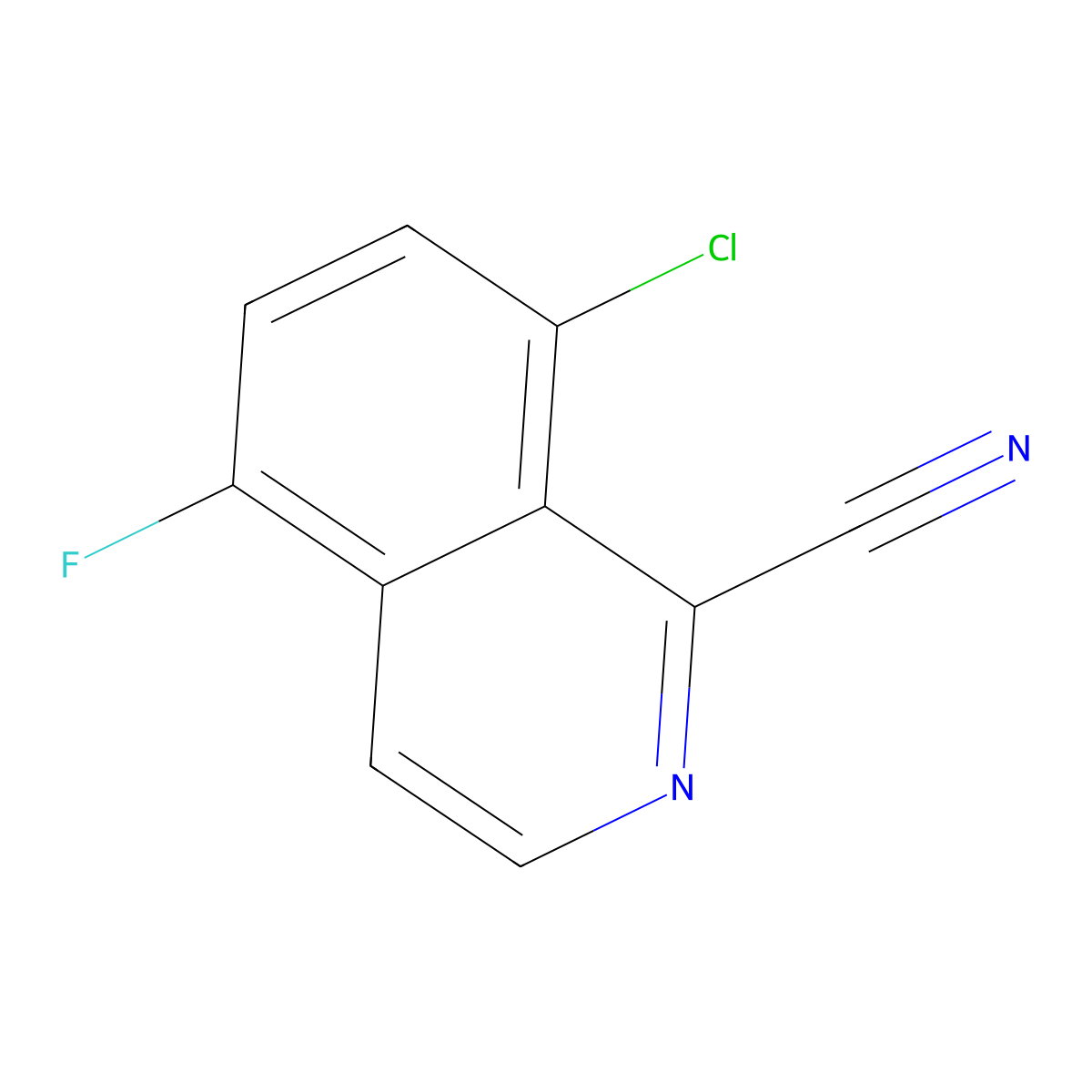 8-Chloro-5-fluoroisoquinoline-1-carbonitrile molecular structure, CAS 2060052-39-1