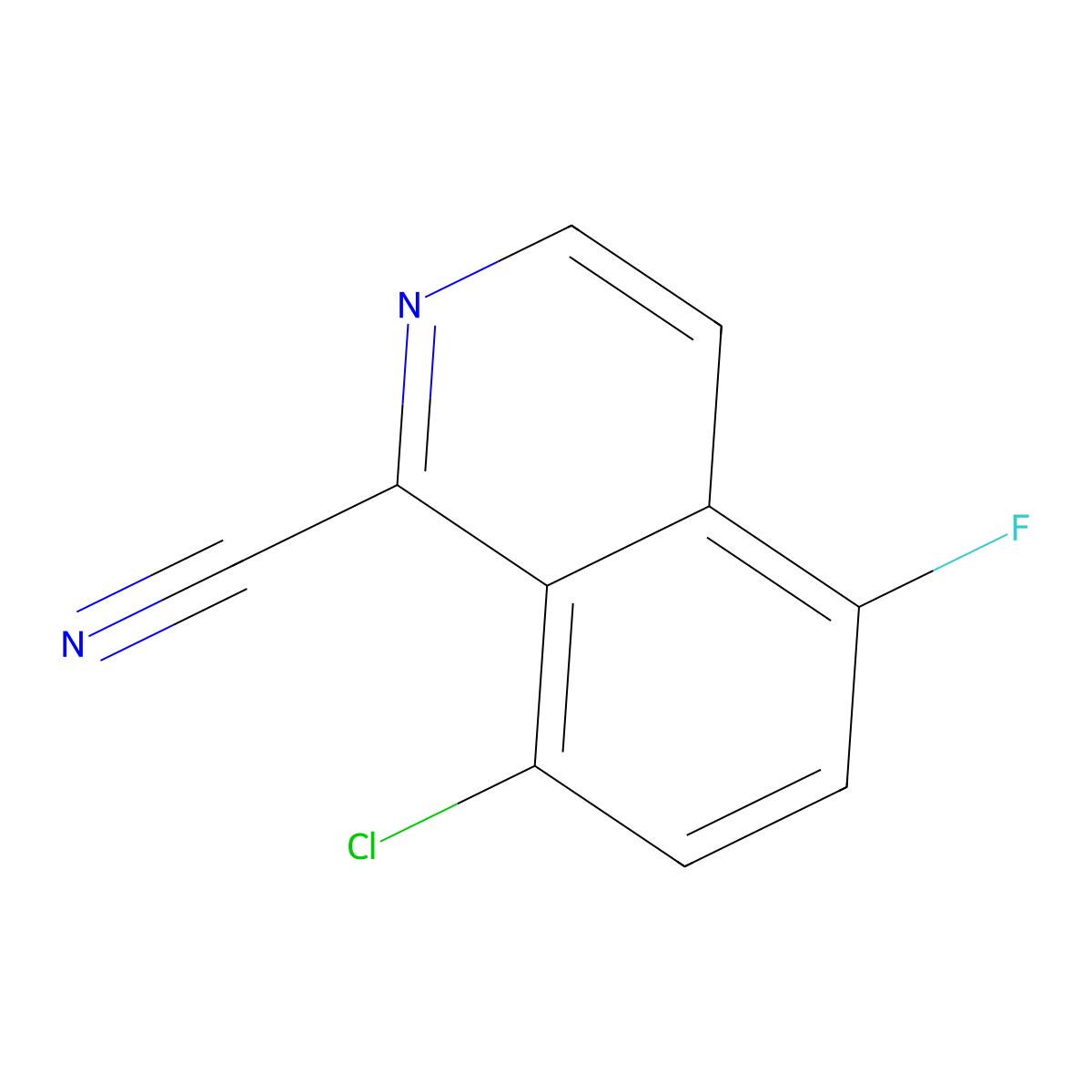 8-Chloro-5-fluoroisoquinoline-1-carbonitrile molecular structure, CAS 2060052-39-1