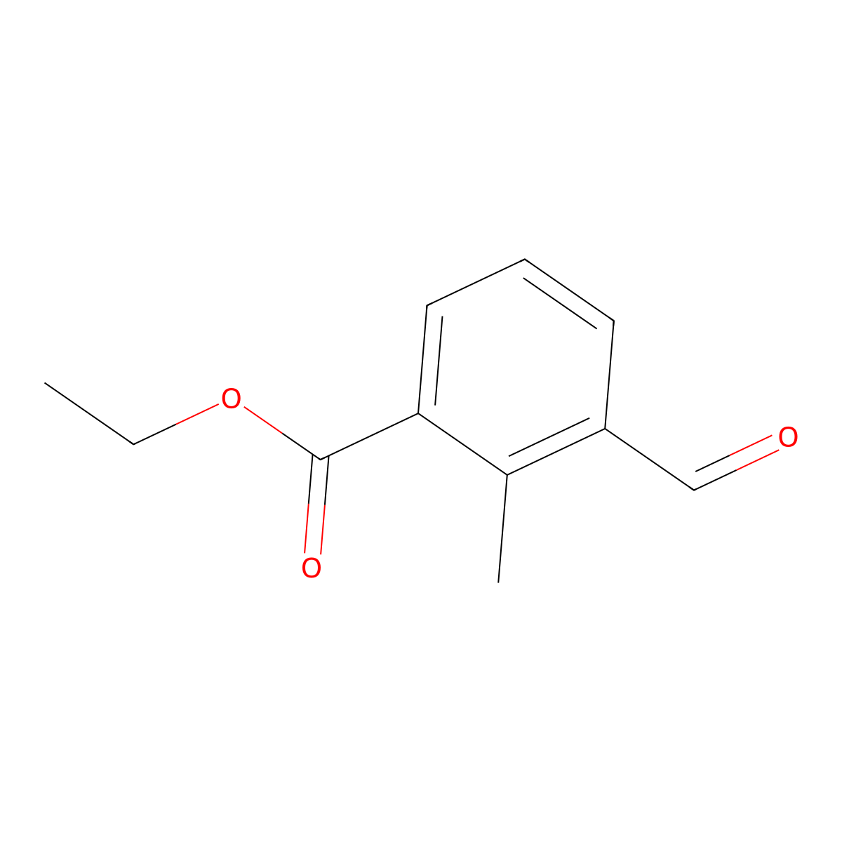 Ethyl 3-formyl-2-methylbenzoate molecular structure, CAS 2060052-44-8