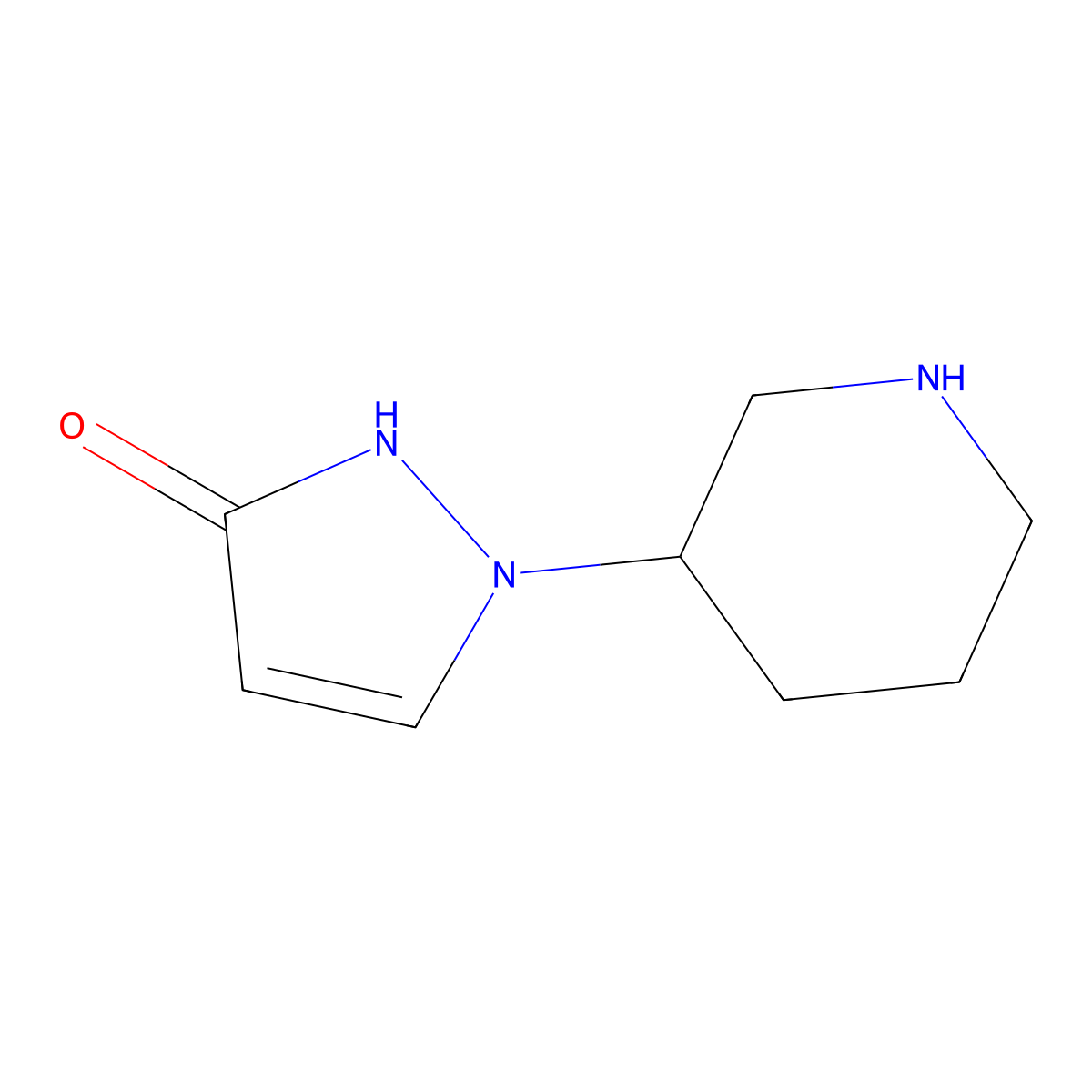 1-(Piperidin-3-yl)-1H-pyrazol-3-ol molecular structure, CAS 2060052-46-0