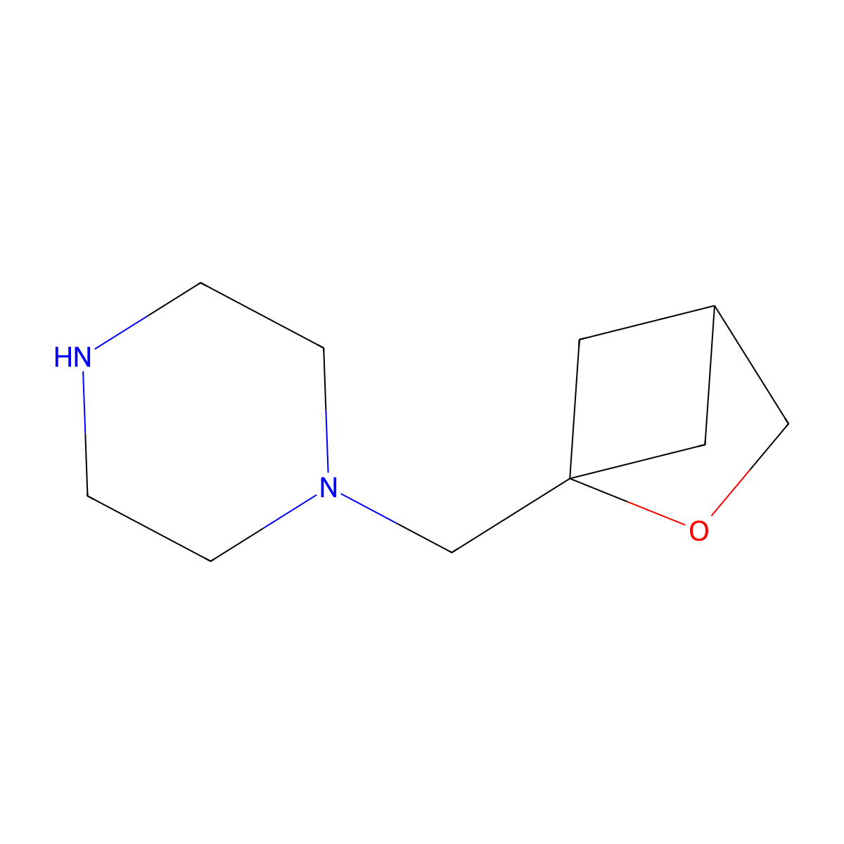 1-({2-Oxabicyclo[2.1.1]hexan-1-yl}methyl)piperazine molecular structure, CAS 2060052-48-2