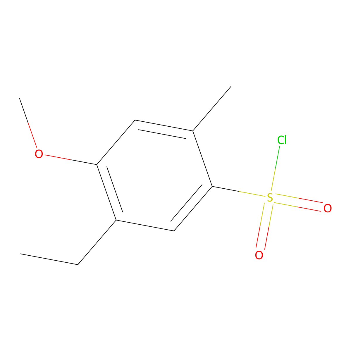 5-Ethyl-4-methoxy-2-methylbenzene-1-sulfonyl chloride molecular structure, CAS 2060052-50-6