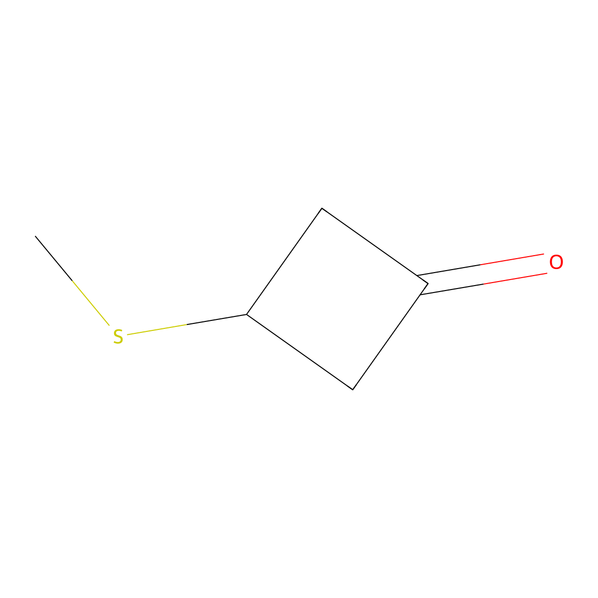 3-(Methylsulfanyl)cyclobutan-1-one molecular structure, CAS 2060052-63-1