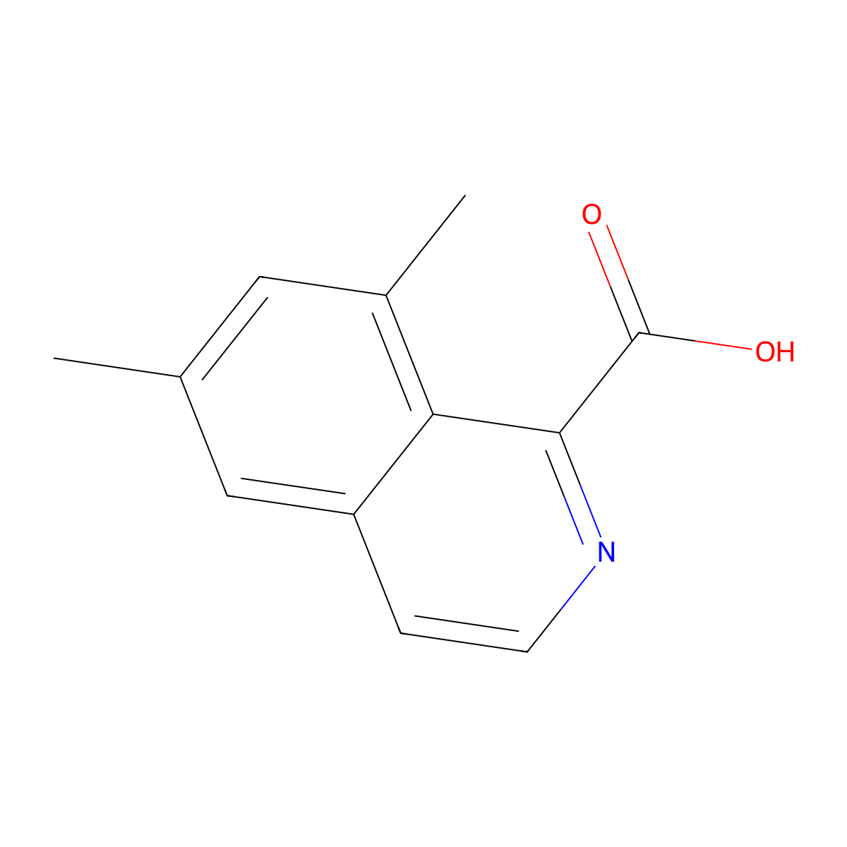 6,8-Dimethylisoquinoline-1-carboxylic acid molecular structure, CAS 2060052-67-5
