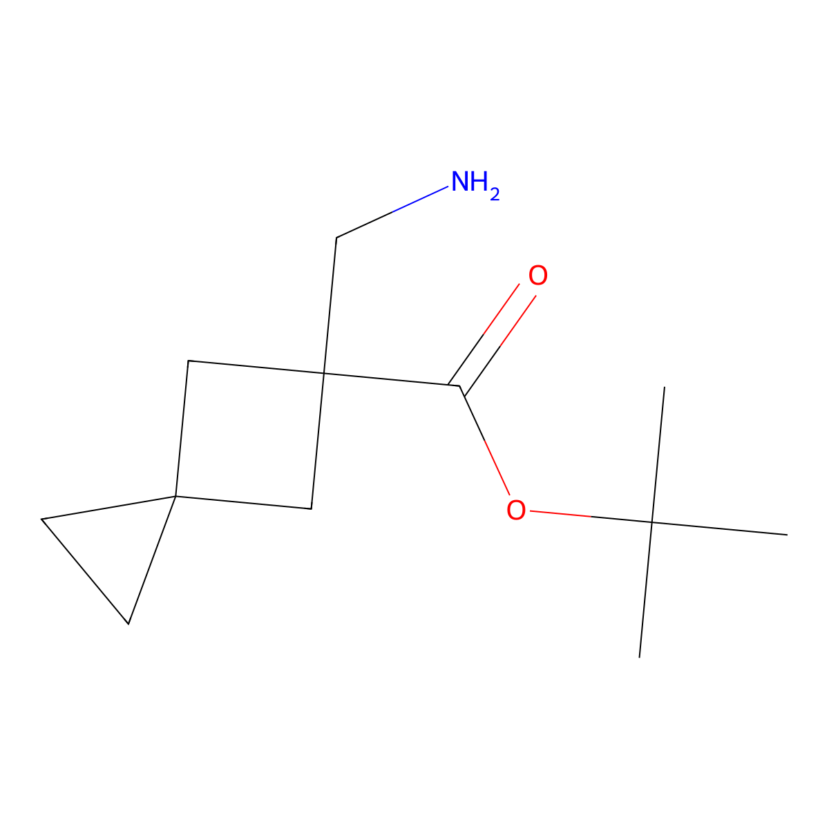 tert-Butyl 5-(aminomethyl)spiro[2.3]hexane-5-carboxylate molecular structure, CAS 2060052-68-6