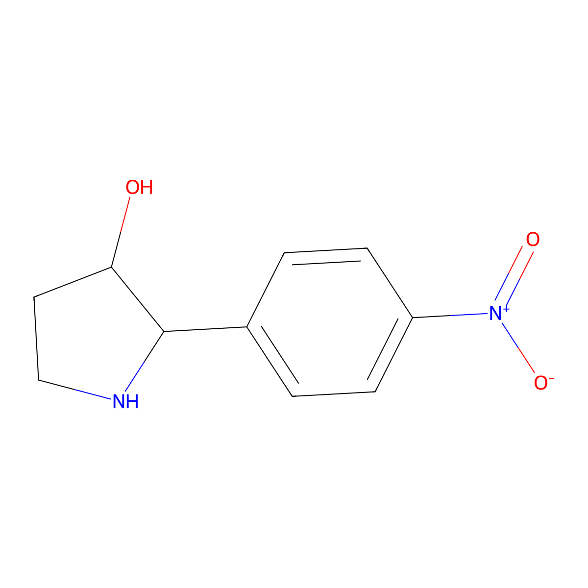 2-(4-Nitrophenyl)pyrrolidin-3-ol molecular structure, CAS 2060052-71-1