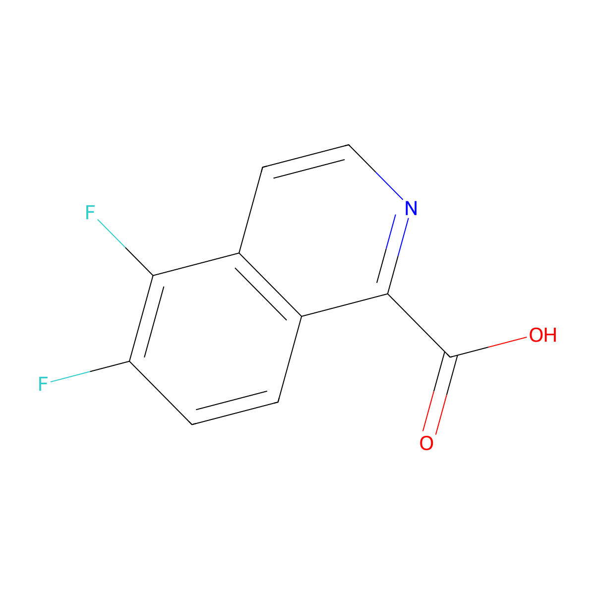 5,6-Difluoroisoquinoline-1-carboxylic acid molecular structure, CAS 2060052-73-3