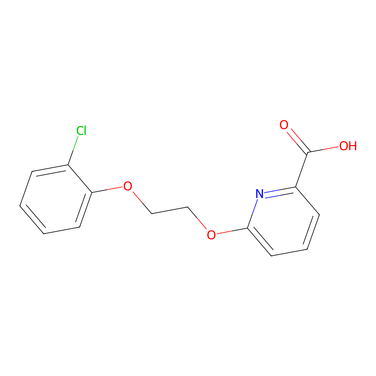 6-(2-(2-Chlorophenoxy)ethoxy)pyridine-2-carboxylic acid molecular structure, CAS 2060052-79-9