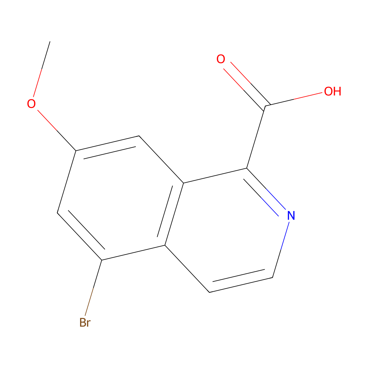 5-Bromo-7-methoxyisoquinoline-1-carboxylic acid molecular structure, CAS 2060052-84-6