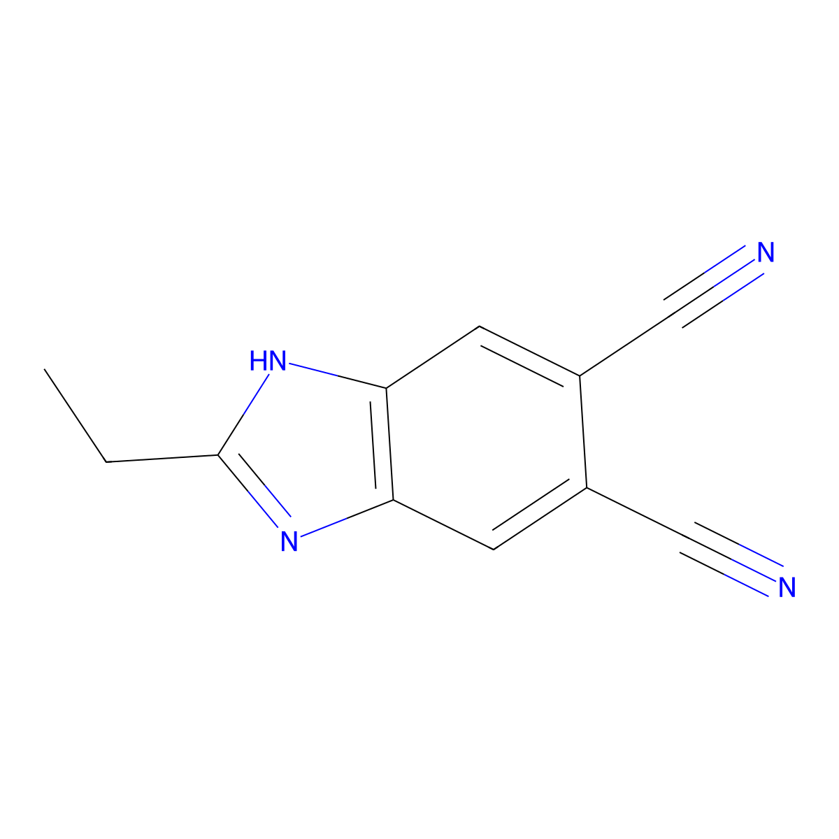 2-Ethyl-1H-1,3-benzodiazole-5,6-dicarbonitrile molecular structure, CAS 2060052-88-0