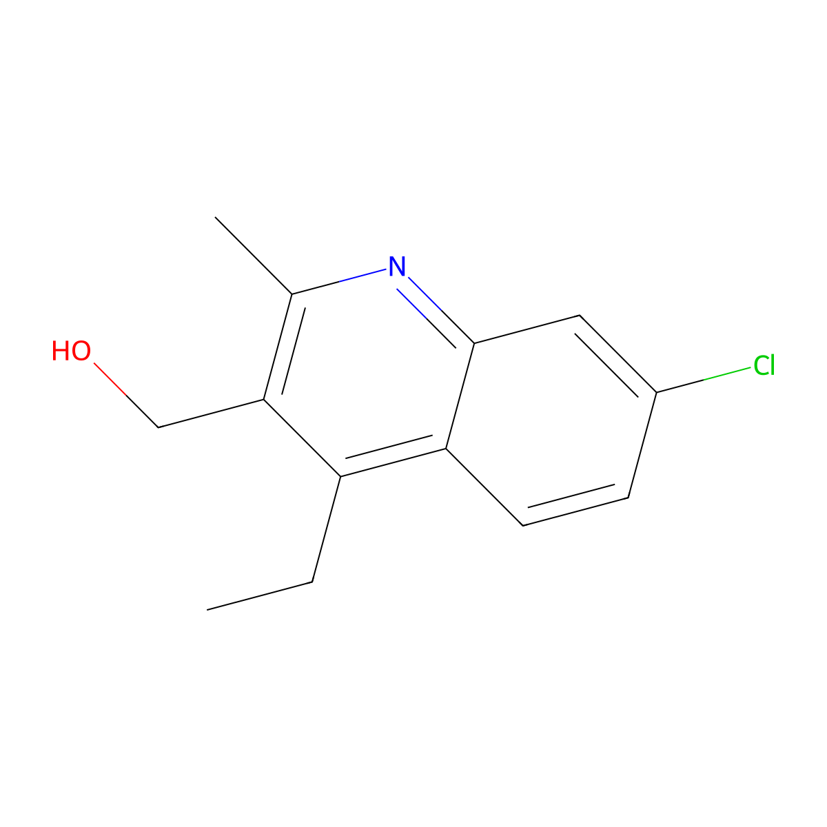 (7-Chloro-4-ethyl-2-methylquinolin-3-yl)methanol molecular structure, CAS 2060052-89-1