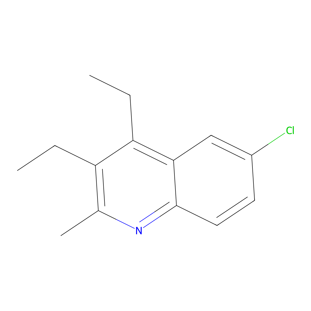 6-Chloro-3,4-diethyl-2-methylquinoline molecular structure, CAS 2060052-92-6
