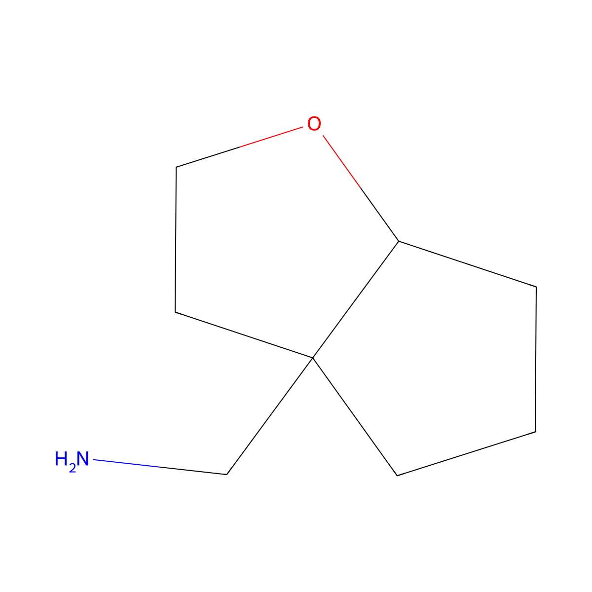 {hexahydro-2H-cyclopenta[b]furan-3a-yl}methanamine molecular structure, CAS 2060052-94-8