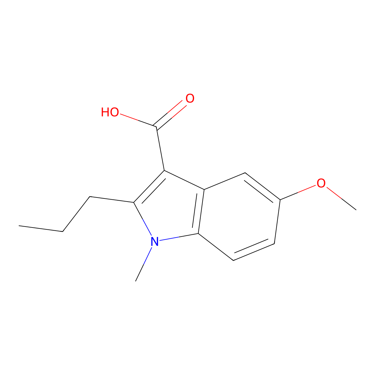 5-Methoxy-1-methyl-2-propyl-1H-indole-3-carboxylic acid molecular structure, CAS 2060052-98-2