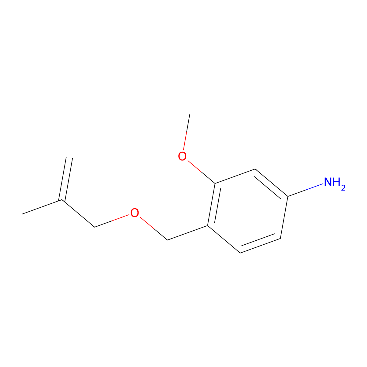 3-Methoxy-4-{[(2-methylprop-2-en-1-yl)oxy]methyl}aniline molecular structure, CAS 2060053-02-1