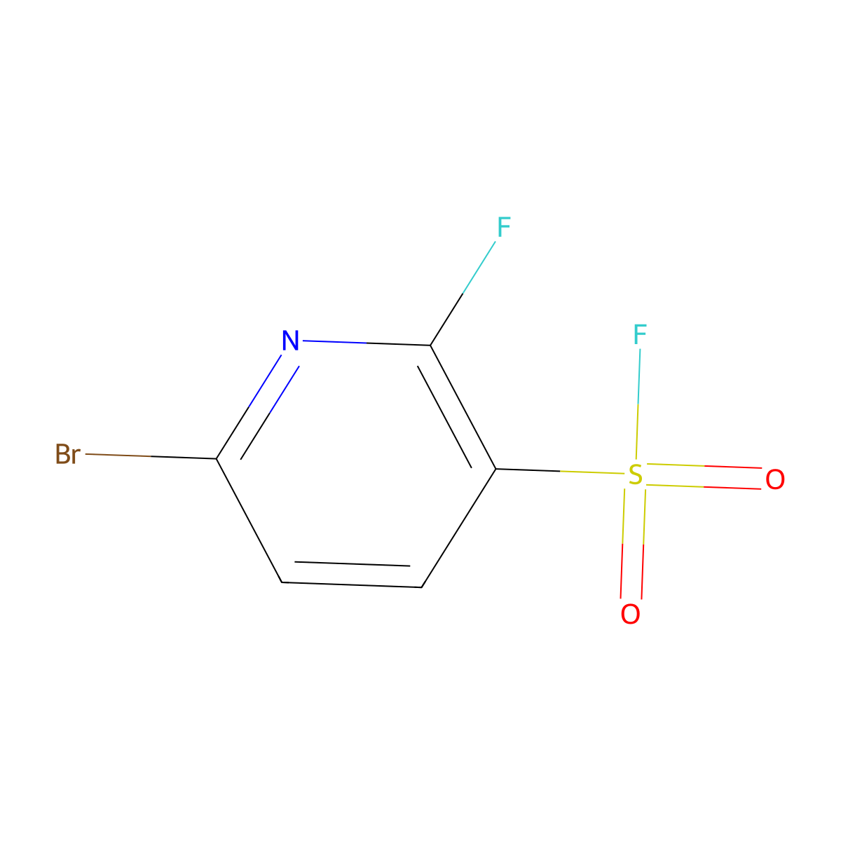 6-Bromo-2-fluoropyridine-3-sulfonyl fluoride molecular structure, CAS 2060053-03-2