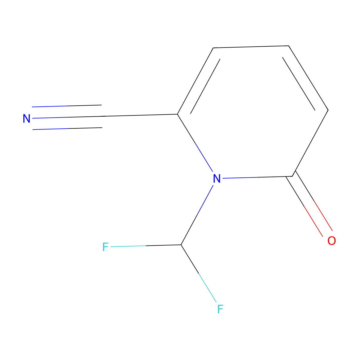 1-(Difluoromethyl)-6-oxo-1,6-dihydropyridine-2-carbonitrile molecular structure, CAS 2060053-05-4
