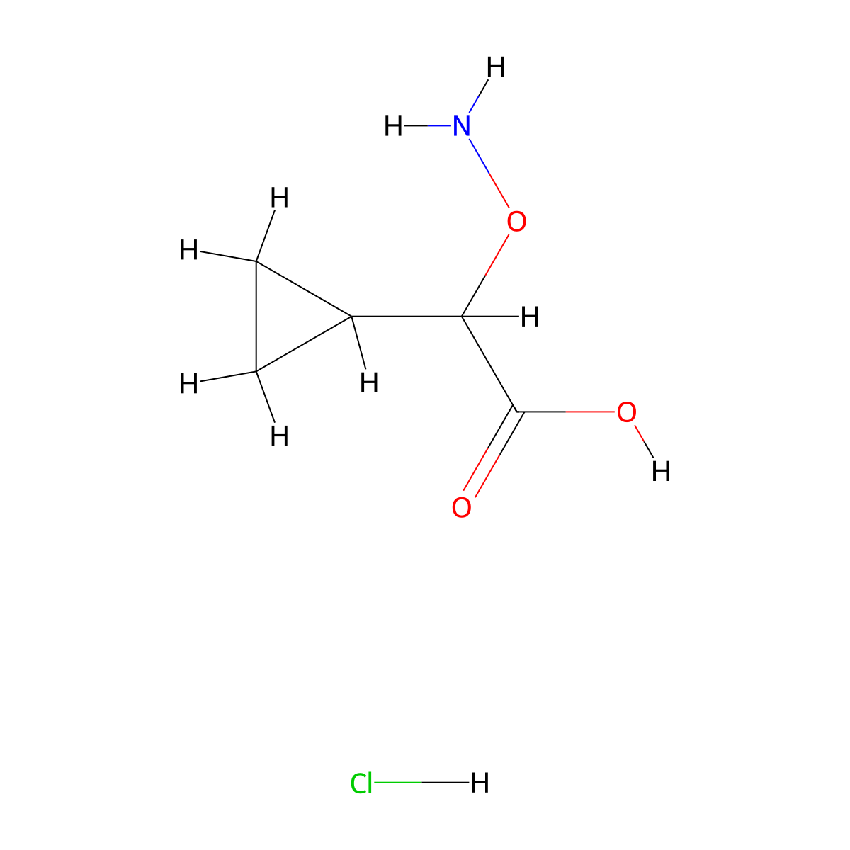2-(Aminooxy)-2-cyclopropylacetic acid hydrochloride molecular structure, CAS 2060053-07-6