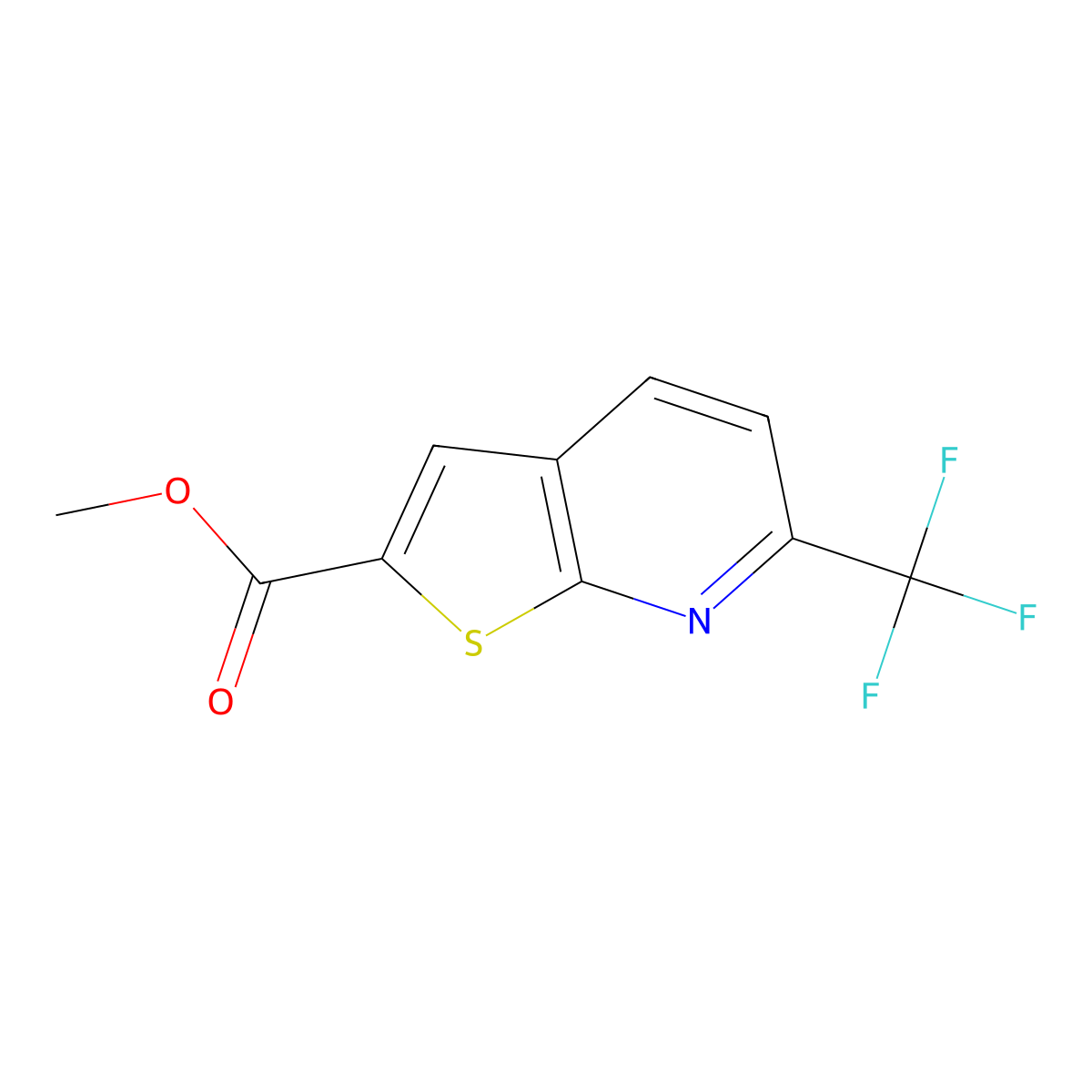 Methyl 6-(trifluoromethyl)thieno[2,3-b]pyridine-2-carboxylate molecular structure, CAS 2060053-20-3