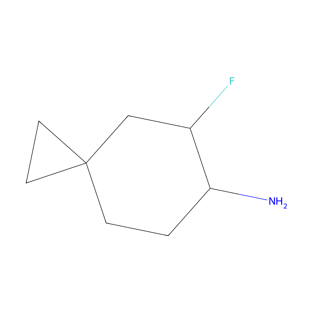5-Fluorospiro[2.5]octan-6-amine molecular structure, CAS 2060053-23-6