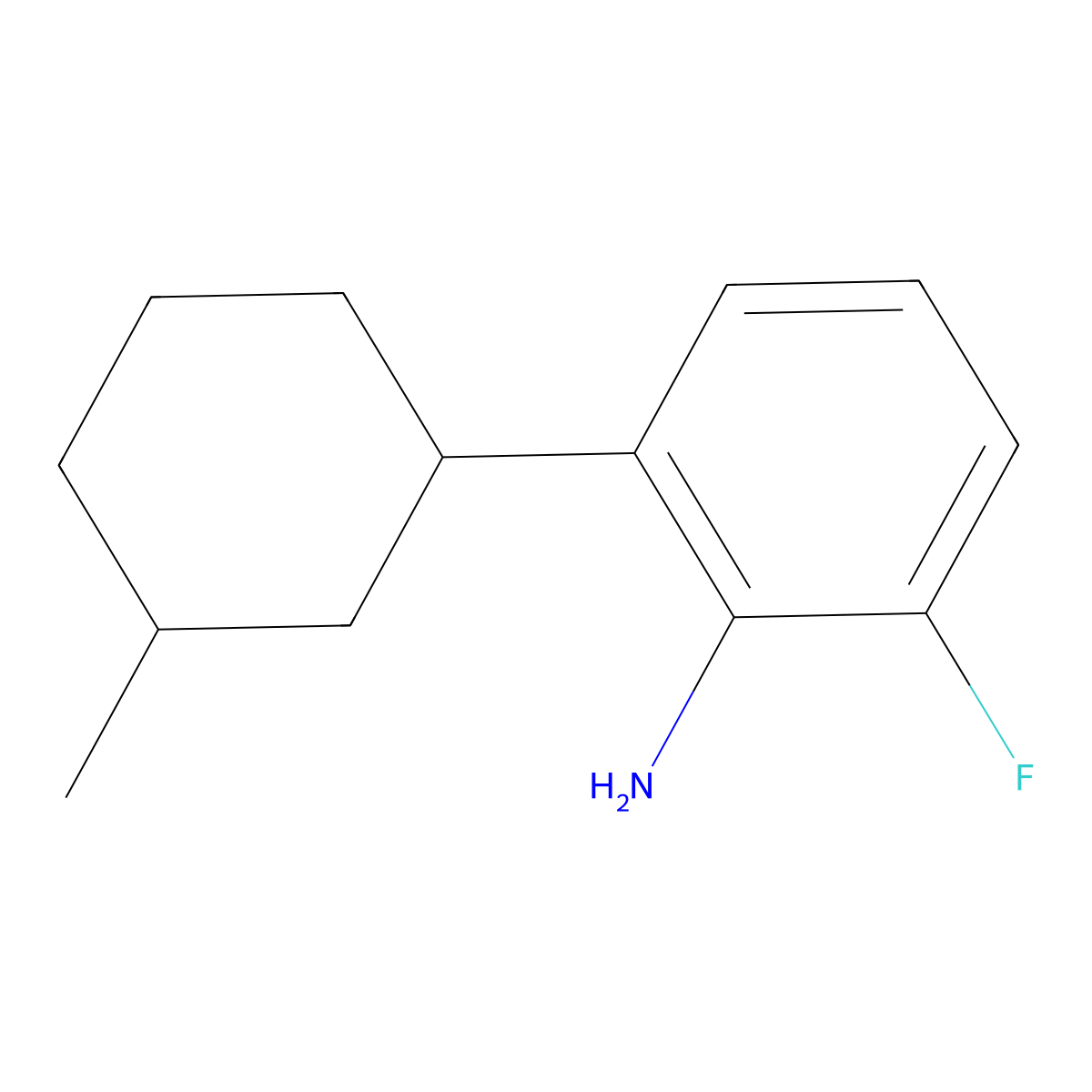 2-Fluoro-6-(3-methylcyclohexyl)aniline molecular structure, CAS 2060053-24-7