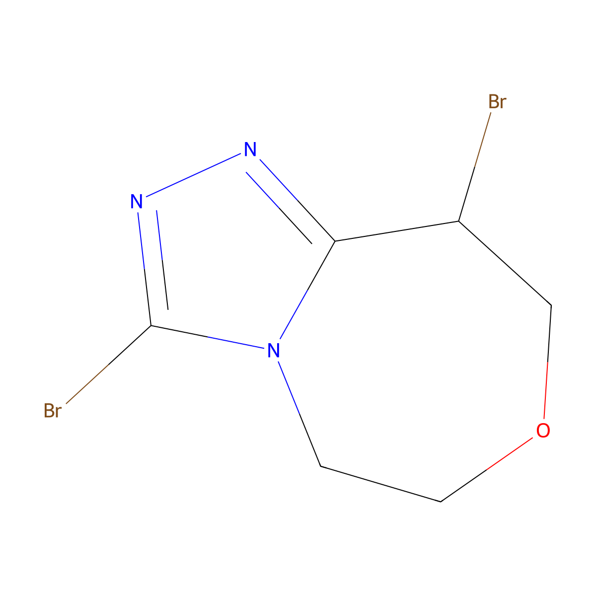 3,9-dibromo-5H,6H,8H,9H-[1,2,4]triazolo[4,3-d][1,4]oxazepine molecular structure, CAS 2060053-25-8