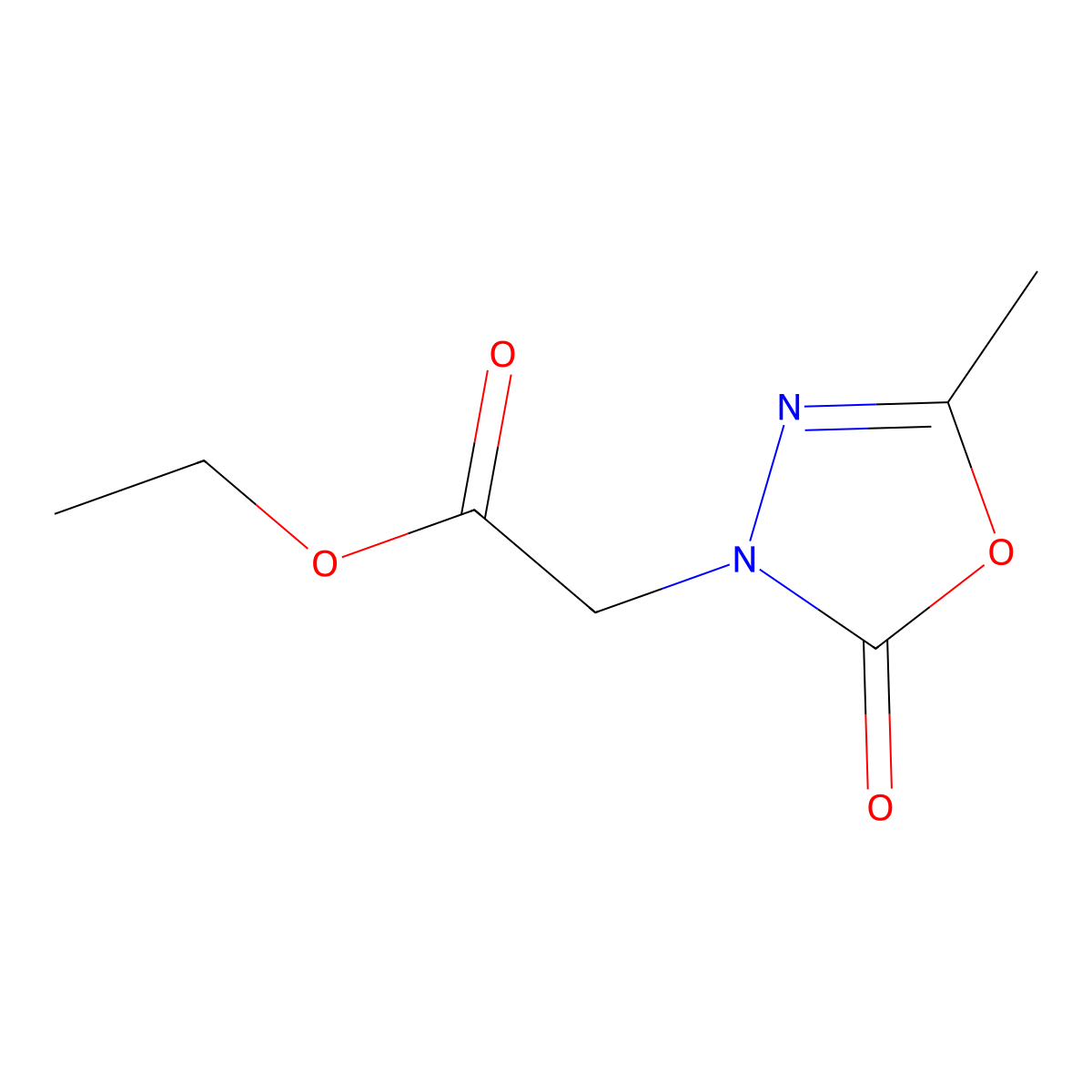 Ethyl 2-(5-methyl-2-oxo-2,3-dihydro-1,3,4-oxadiazol-3-yl)acetate molecular structure, CAS 2060053-42-9