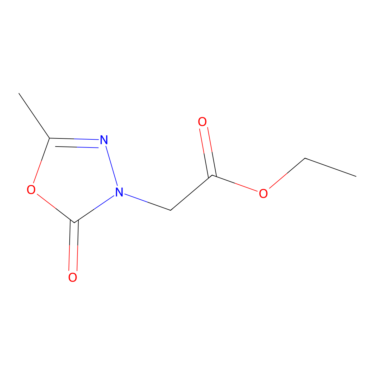 Ethyl 2-(5-methyl-2-oxo-2,3-dihydro-1,3,4-oxadiazol-3-yl)acetate molecular structure, CAS 2060053-42-9