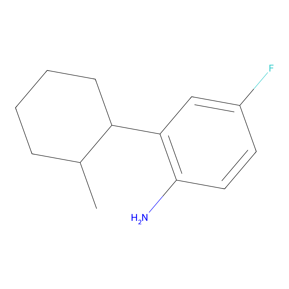 4-Fluoro-2-(2-methylcyclohexyl)aniline molecular structure, CAS 2060053-51-0