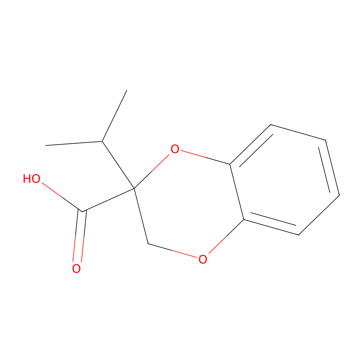 2-(Propan-2-yl)-2,3-dihydro-1,4-benzodioxine-2-carboxylic acid molecular structure, CAS 2060053-61-2