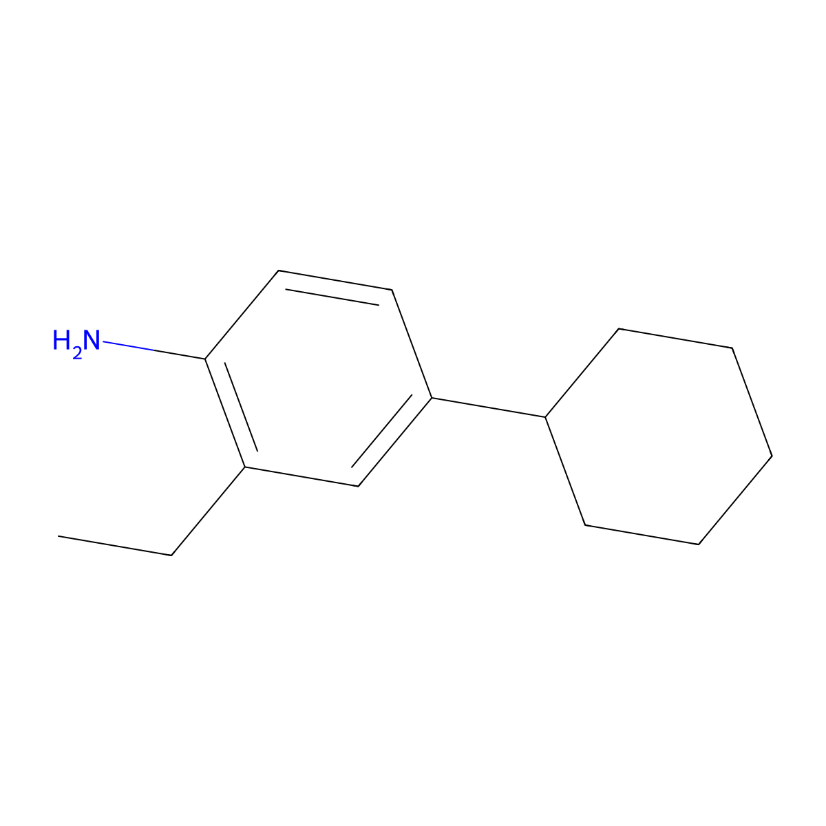 4-Cyclohexyl-2-ethylaniline molecular structure, CAS 2060053-62-3