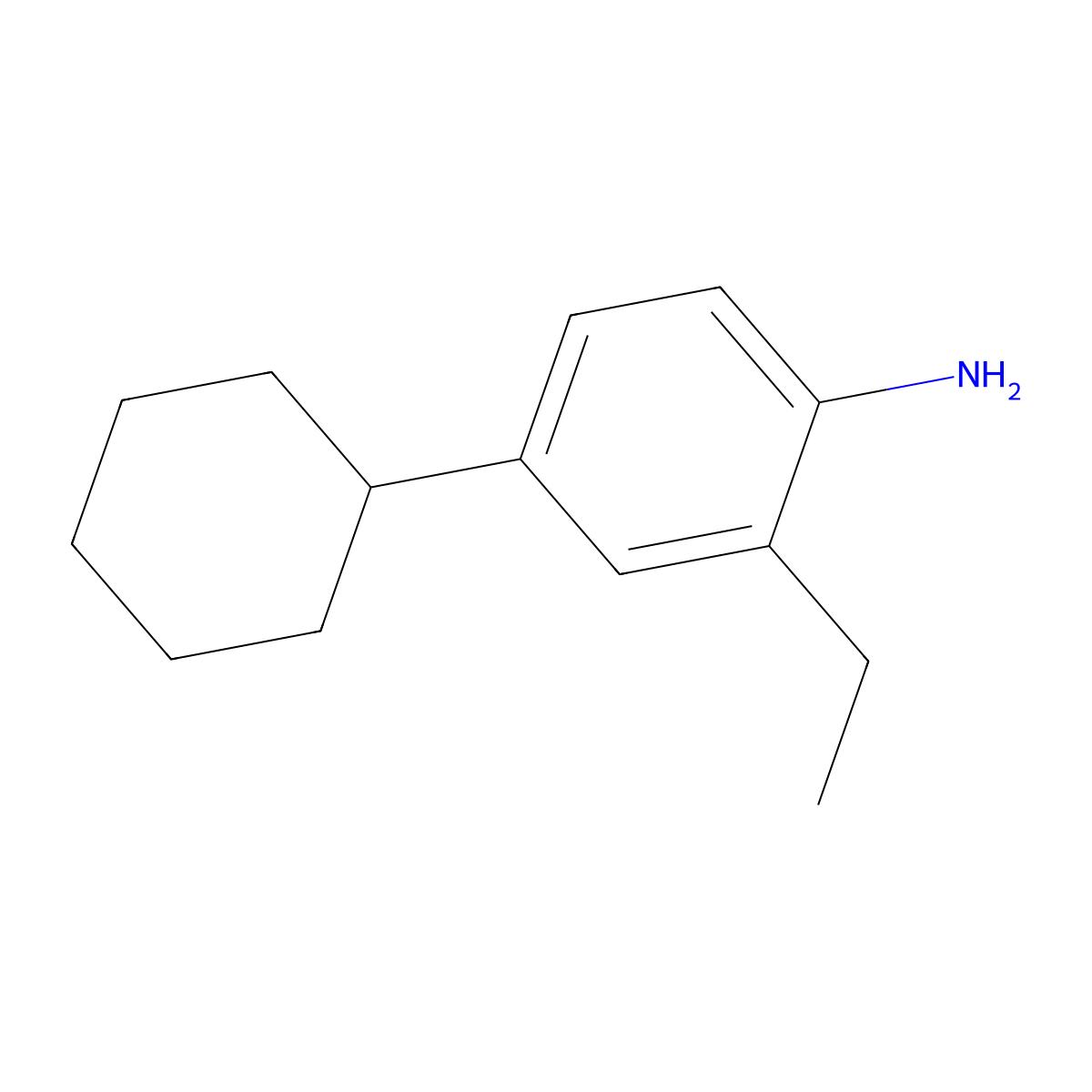 4-Cyclohexyl-2-ethylaniline molecular structure, CAS 2060053-62-3