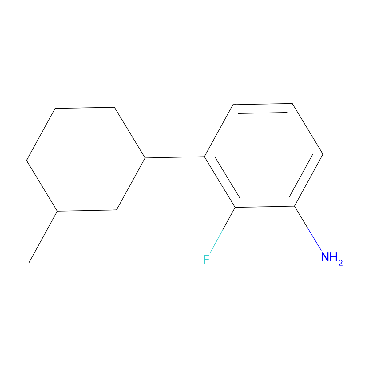 2-Fluoro-3-(3-methylcyclohexyl)aniline molecular structure, CAS 2060053-66-7