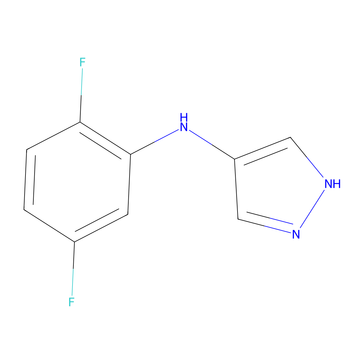 N-(2,5-Difluorophenyl)-1H-pyrazol-4-amine molecular structure, CAS 2060053-79-2