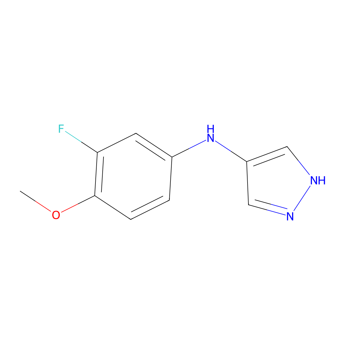 N-(3-Fluoro-4-methoxyphenyl)-1H-pyrazol-4-amine molecular structure, CAS 2060053-83-8