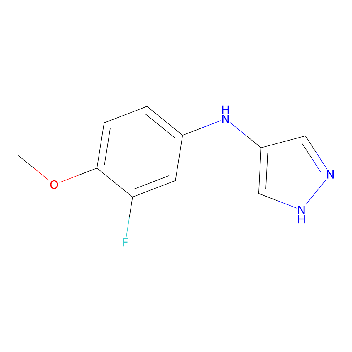 N-(3-Fluoro-4-methoxyphenyl)-1H-pyrazol-4-amine molecular structure, CAS 2060053-83-8