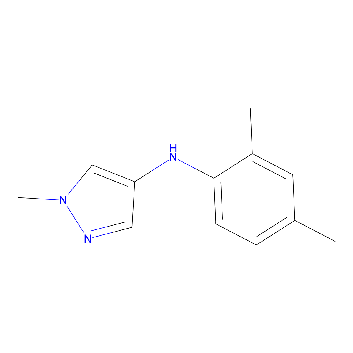 N-(2,4-Dimethylphenyl)-1-methyl-1H-pyrazol-4-amine molecular structure, CAS 2060053-85-0