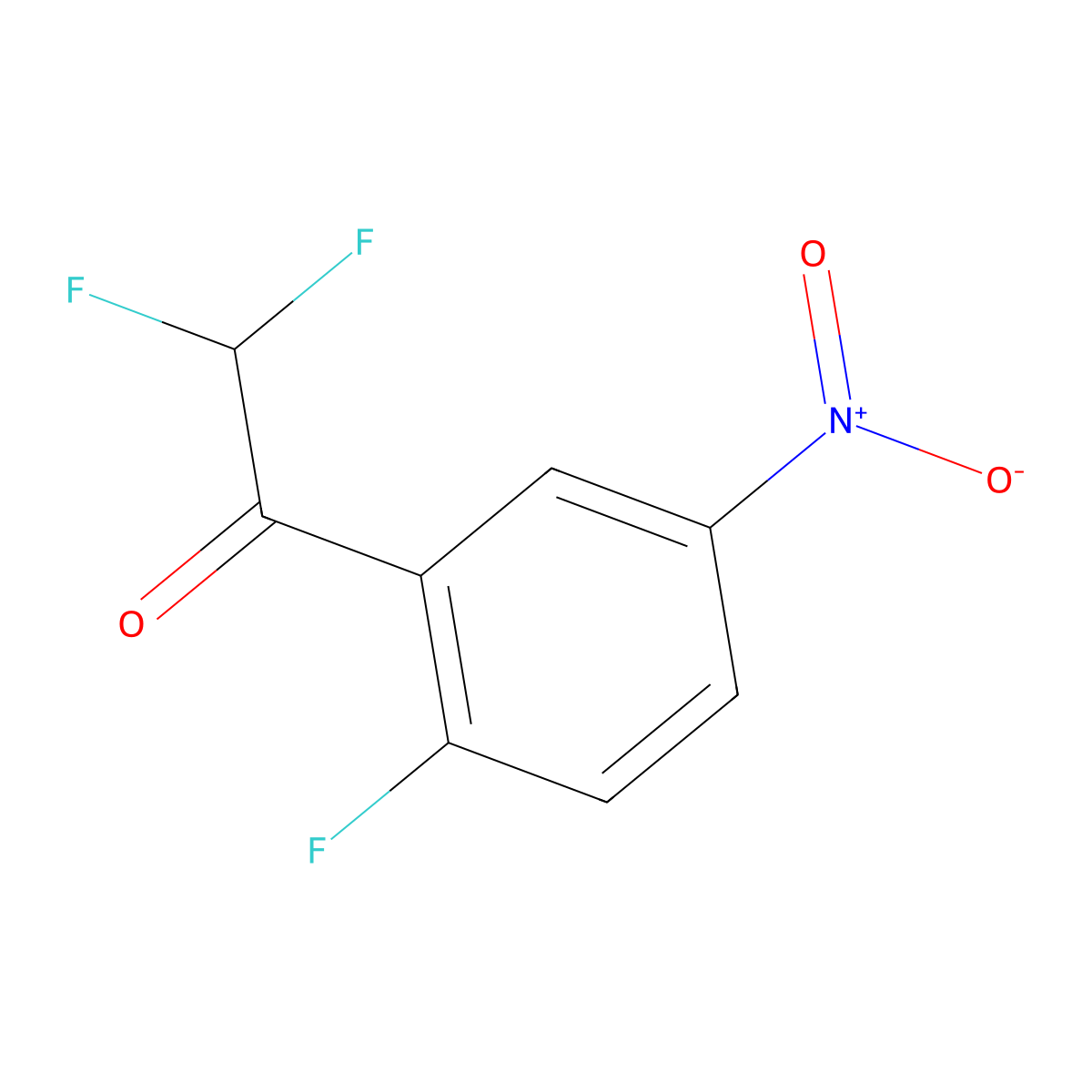 2,2-Difluoro-1-(2-fluoro-5-nitrophenyl)ethan-1-one molecular structure, CAS 2060053-94-1