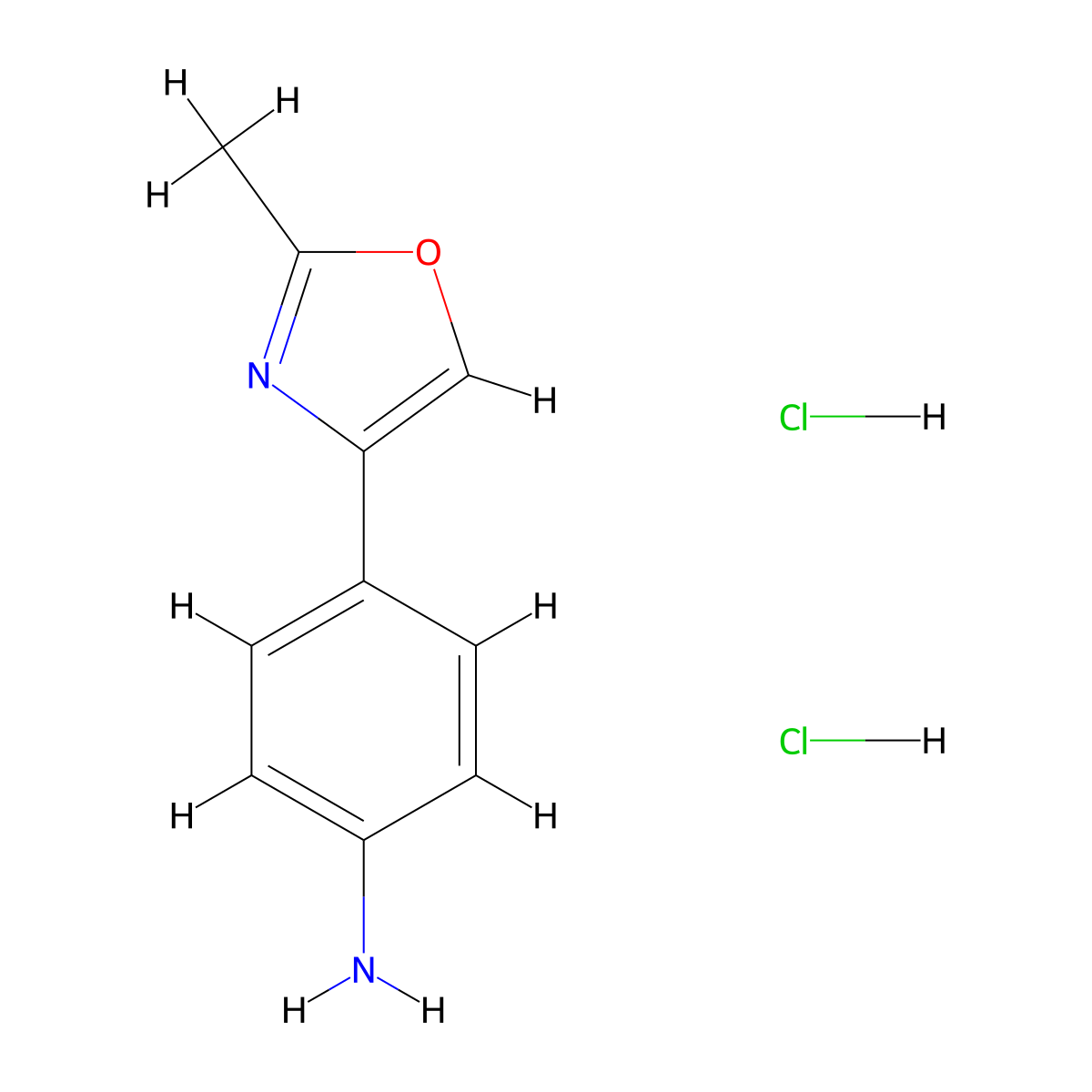 4-(2-Methyl-1,3-oxazol-4-yl)aniline dihydrochloride molecular structure, CAS 2060056-78-0