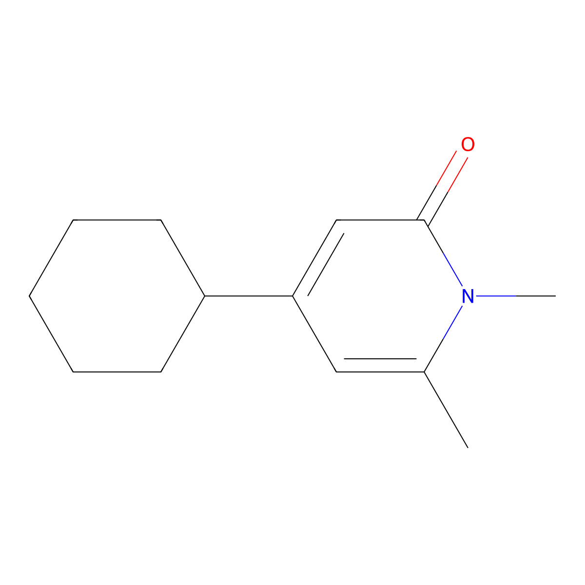 4-Cyclohexyl-1,6-dimethyl-1,2-dihydropyridin-2-one molecular structure, CAS 2060056-82-6